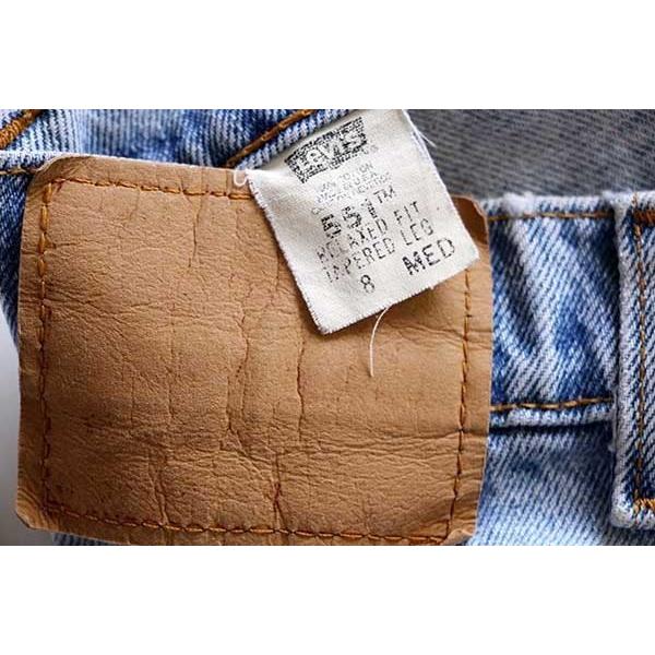 ★90s USA製 Levi'sリーバイス 551 デニムパンツ 8 MED★62 オールド ビンテージ ジーンズ テーパード ルーズ ワイド バギー｜sixpacjoe｜06