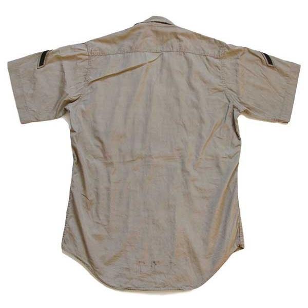 60s 米軍 U.S.ARMY パッチ付き 半袖 コットンポプリンシャツ 60s 米軍 U.S.ARMY パッチ付き 半袖 コットンポプリンシャツ