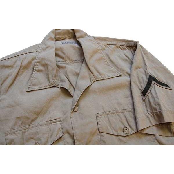 60s 米軍 U.S.ARMY パッチ付き 半袖 コットンポプリンシャツ 60s 米軍 U.S.ARMY パッチ付き 半袖 コットンポプリンシャツ