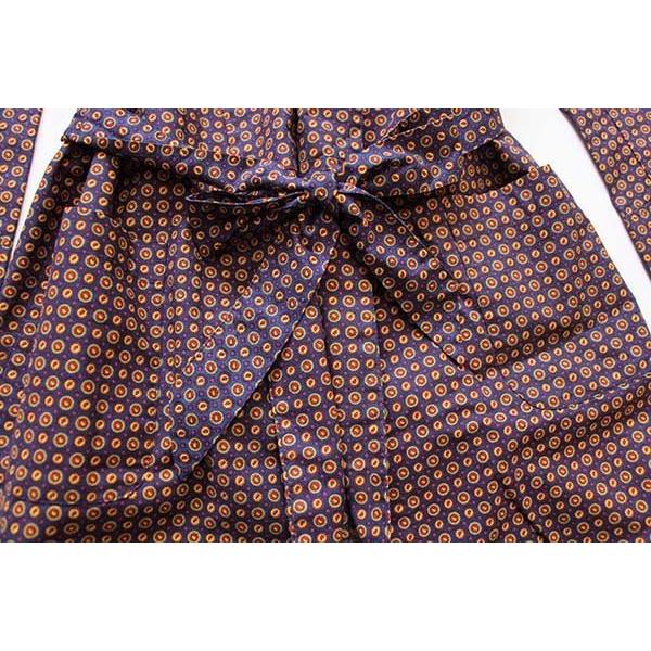 60s MONTGOMERY WARD BRENT 総柄 ショールカラー コットン ガウン L  