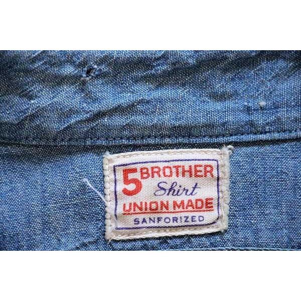 40s USA製 5 BROTHERファイブブラザー マチ付き コットン 40s USA製 5 BROTHERファイブブラザー マチ付き コットン