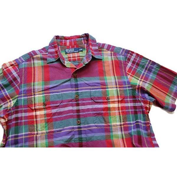 ラルフローレン 半袖シャツ ポニーなし マドラスチェック アイビー トラッド POLO RALPH LAUREN ポロ ラルフローレン マドラスチェック 半袖