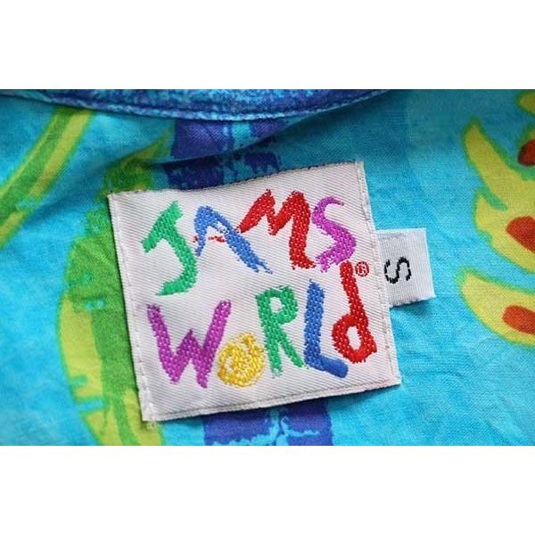 Jams（ジャムズ） 80s JAMS WORLD 水彩画 アート 半袖 レーヨンシャツ