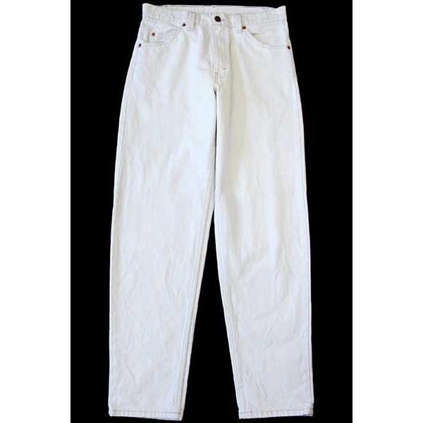 Levi's（リーバイス） ☆90s USA製 550 カラーデニムパンツ 生成り w30