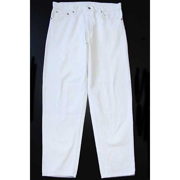 【usa製】リーバイス 550 ホワイト W36 L30 ワイドテーパード Levi's（リーバイス） ☆90s USA製 550 ホワイト デニムパンツ w36 L30