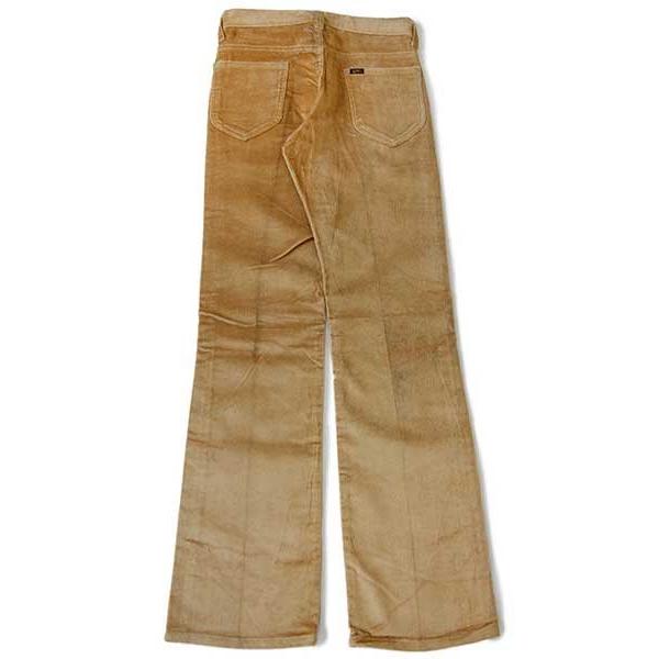 デッドストック★70s Leeリー Leens フレア ベロアパンツ 黄土色 w28★ビンテージ ジーンズ ブーツカット ユニセックス｜sixpacjoe｜03