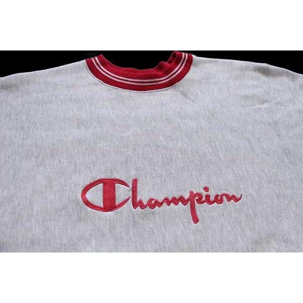 Champion（チャンピオン） 90s USA製 スクリプト ビッグロゴ刺繍