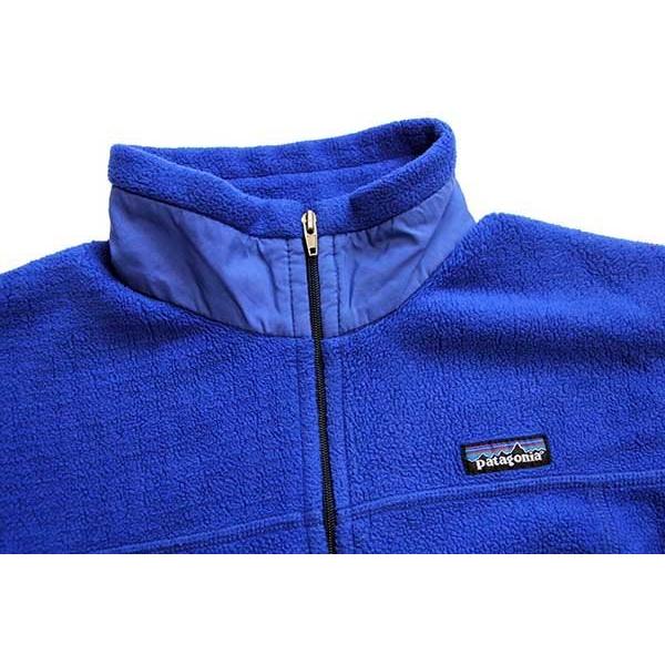 00s USA製 patagoniaパタゴニア R3 ラディアント POLARTEC フリースジャケット 青 W-L★オールド アウトドア レギュレーター ロゴ 初期｜sixpacjoe｜03