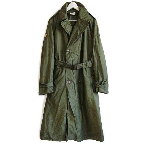50s 米軍 U.S.ARMY パッチ付き コットンサテン オーバーコート 