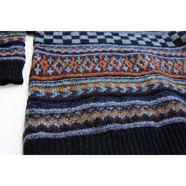 アイルランド製 GAELTARRA 総柄 ウールニット セーター 44☆オールド  