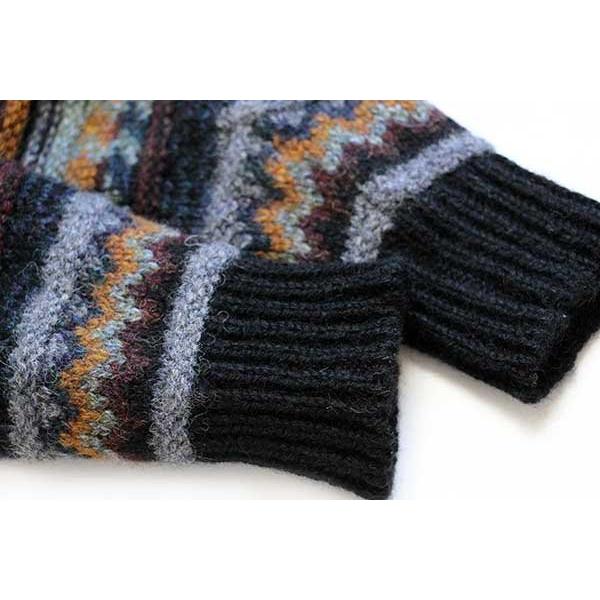 アイルランド製 GAELTARRA 総柄 ウールニット セーター 44☆オールド