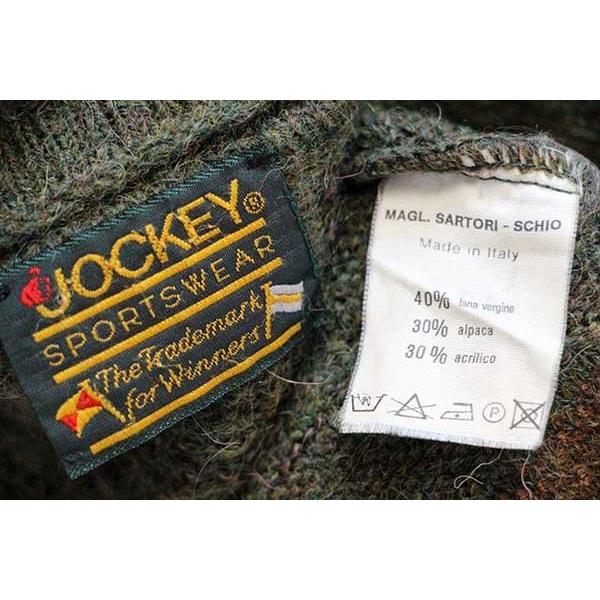 JOCKEY 80s イタリア製 編み柄 ウール×アルパカ×アクリルニット JOCKEY 80s イタリア製 編み柄 ウール×アルパカ×アクリルニット