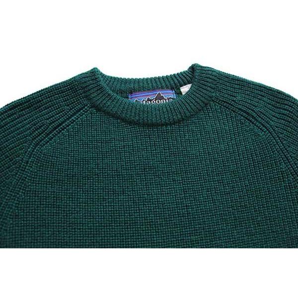 patagonia 80s patagoniaパタゴニア デカタグ 無地 ローゲージ ウール  