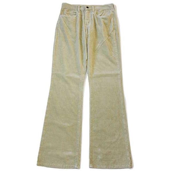 90s イタリア製 Levi'sリーバイス 525 ストレッチ フレア ベロアパンツ 薄黄緑 w30 L34★ユーロ ブーツカット ビンテージ オールド Levi's（リーバイス） 90s イタリア製 525 ストレッチ フレア ベロア