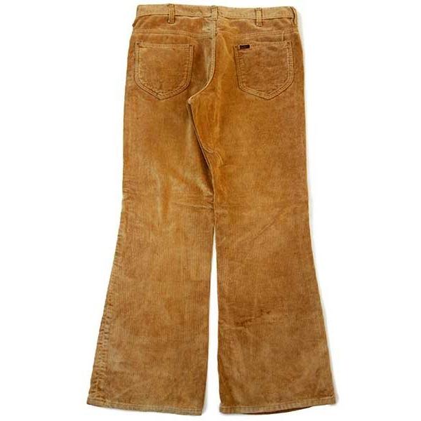 Lee 70s USA製 Leeリー Leens フレア ベロアパンツ 黄土色 w34 