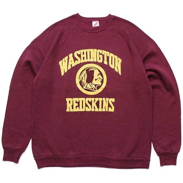 SALE★80s USA製 NFL WASHINGTON REDSKINS インディアンヘッド BRAVES ON THE WARPATH