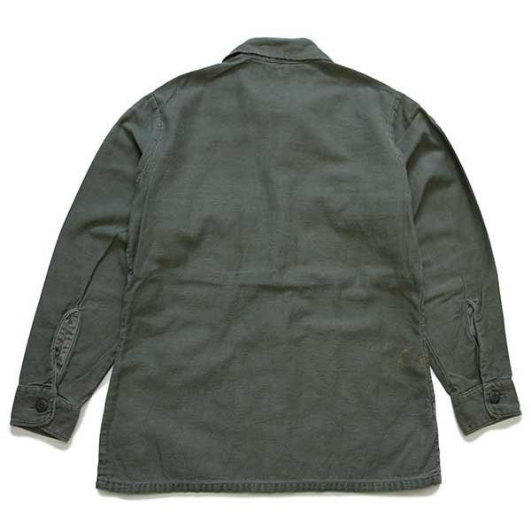 70s 米軍 U.S.ARMY コットンサテン ユーティリティシャツ ペンキ飛び 