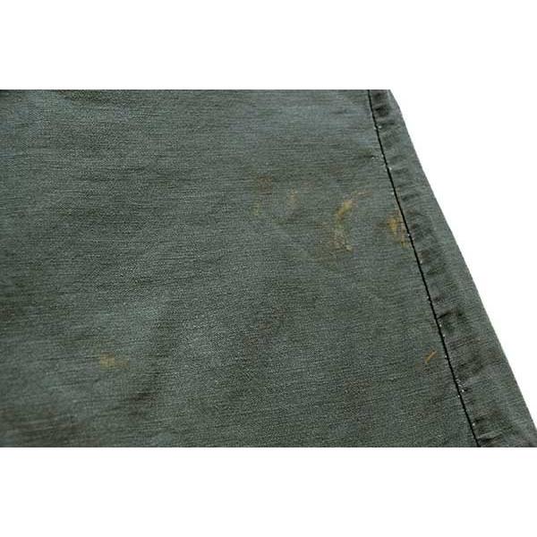 70s 米軍 U.S.ARMY コットンサテン ユーティリティシャツ ペンキ飛び 