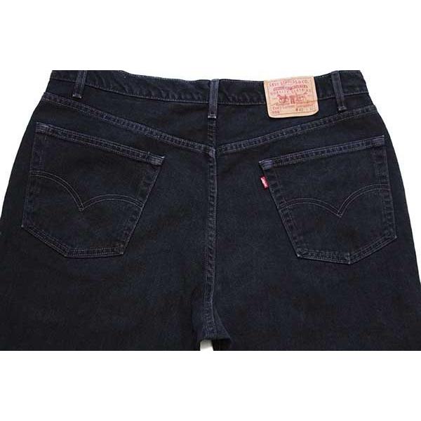 00s USA製 Levi'sリーバイス 550 ブラック デニムパンツ w42 L32☆161 