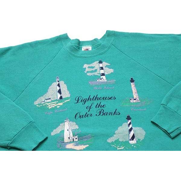 80s USA製 アイリッシュクローバー両面ビッグプリントスウェット 80s