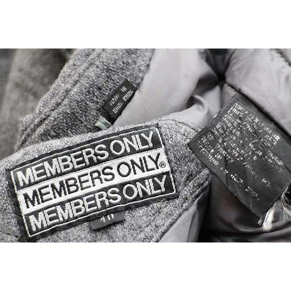 80s MEMBERS ONLYメンバーズオンリー 無地 中綿入り ウールジャケット 