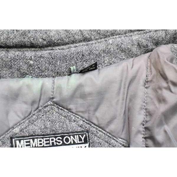 80s MEMBERS ONLYメンバーズオンリー 無地 中綿入り ウールジャケット 