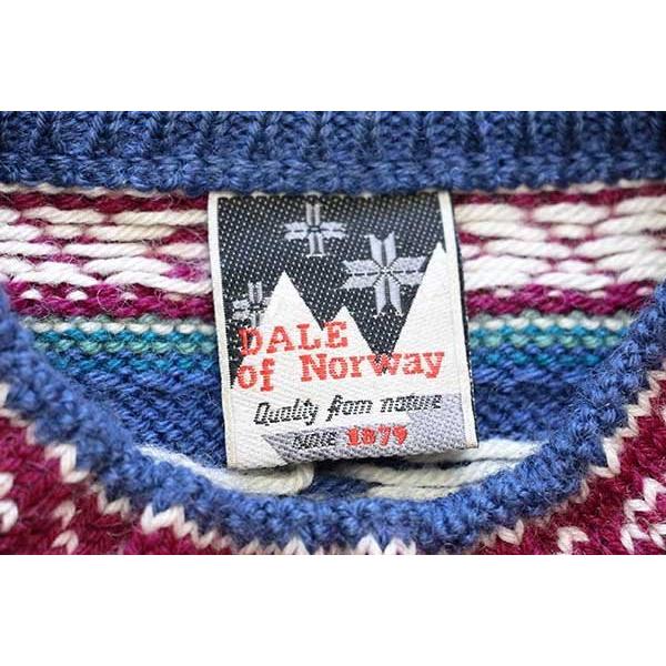 90s ノルウェー製 DALE OF NORWAY ノルディック柄 ウールニット  