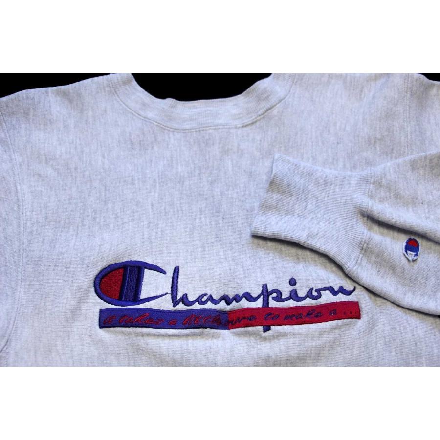 Champion（チャンピオン） 90s USA製 スクリプト ビッグロゴ刺繍