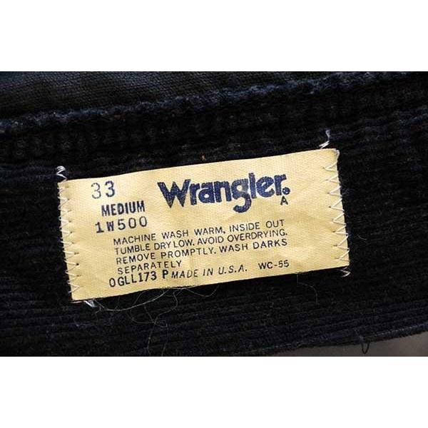 Wrangler（ラングラー） 70s USA製 1W500 コーデュロイパンツ 黒 33 