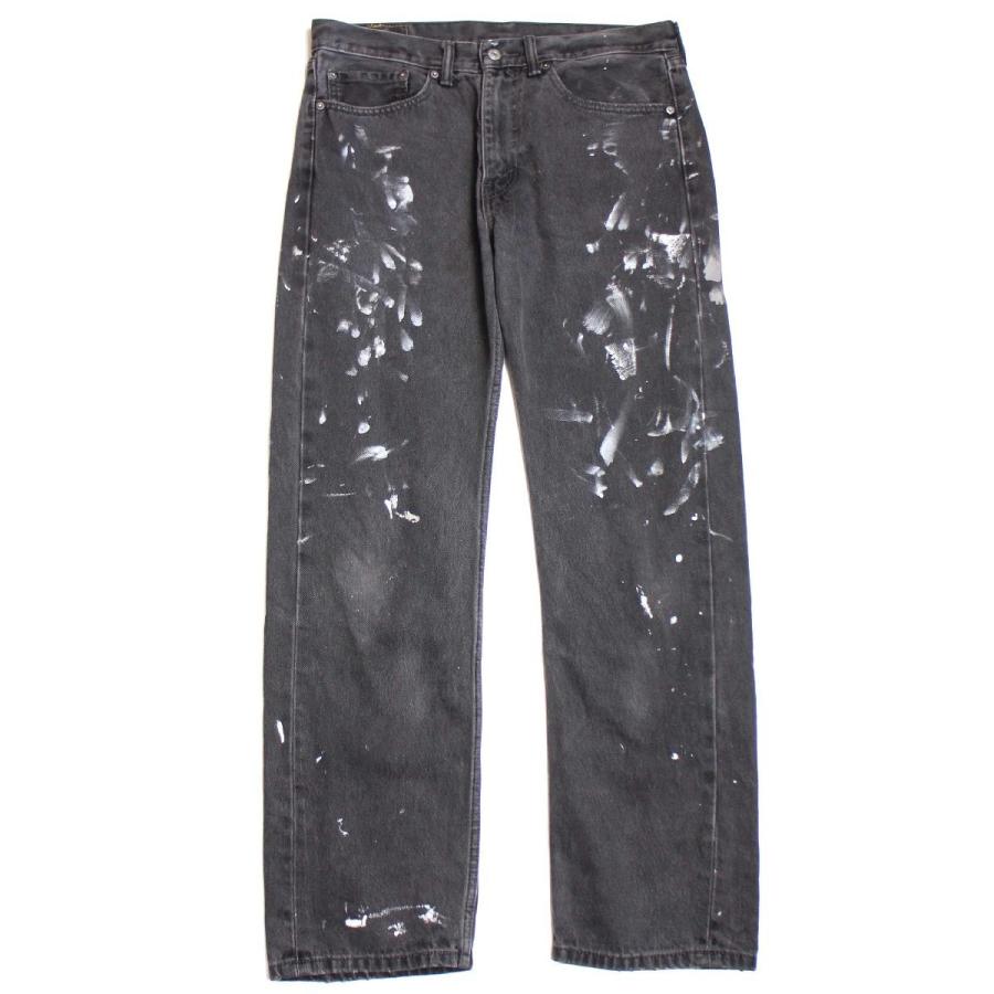 Levi's Levi'sリーバイス 505 ブラック デニムパンツ ペンキ飛び Levi's Levi'sリーバイス 505 ブラック デニムパンツ ペンキ飛び