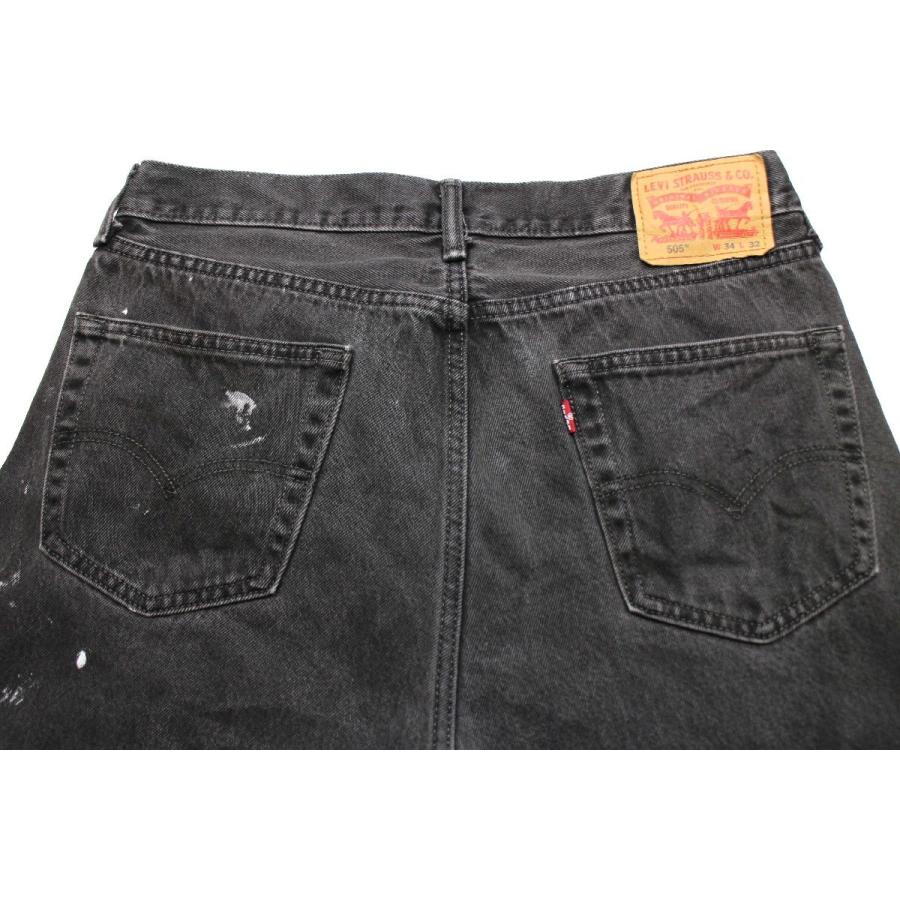 Levi's Levi'sリーバイス 505 ブラック デニムパンツ ペンキ飛び Levi's Levi'sリーバイス 505 ブラック デニムパンツ ペンキ飛び