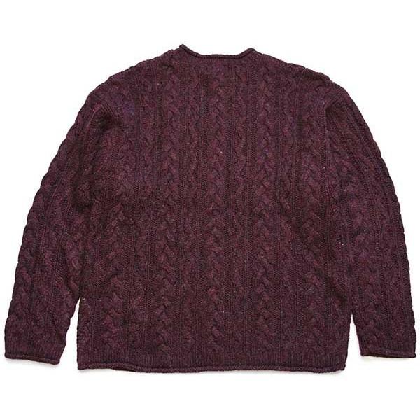 DAVIS&SQUIRE ロールネック ケーブル編み シェットランド ウール