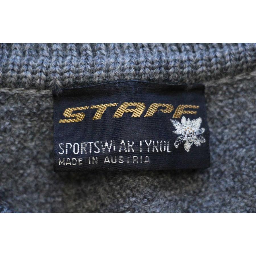 オーストリア製 STAPF スタンドカラー チロリアン ニット切り替え