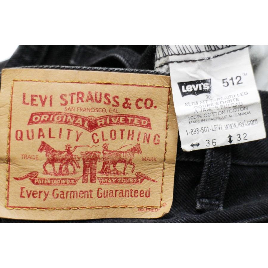 Levi's（リーバイス） 90s カナダ製 512 ブラック デニムパンツ W36