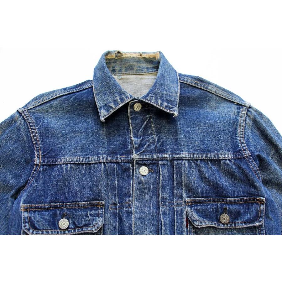 50s LEVI'Sリーバイス 507XX デニムジャケット ボロ★2nd セカンド ビンテージ インディゴ ビッグE BIGE オリジナル スペシャル｜sixpacjoe｜03