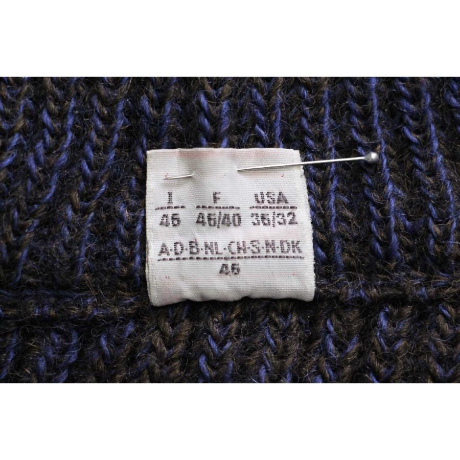 90s イタリア製 BELFE ハイネック エルボーパッチ付き ローゲージ  