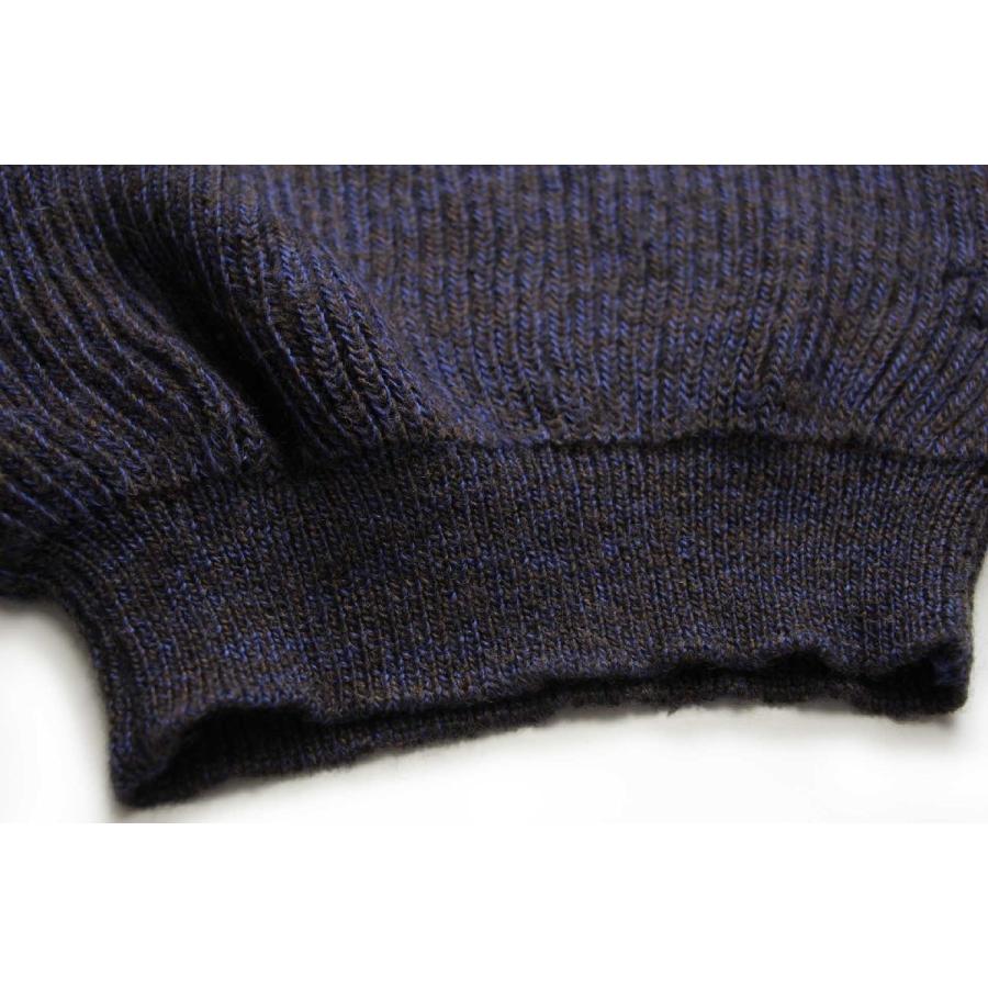 90s イタリア製 BELFE ハイネック エルボーパッチ付き ローゲージ  