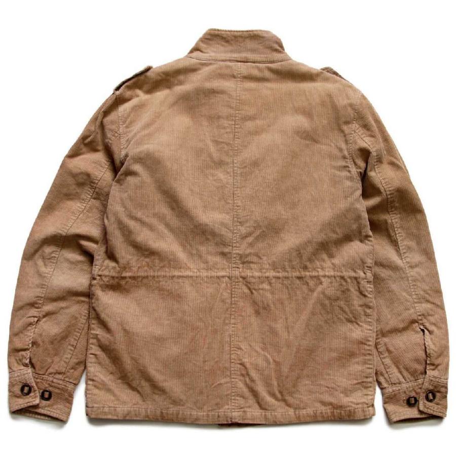 ALPHAアルファ スタンドカラー コットン コーデュロイジャケット 薄茶