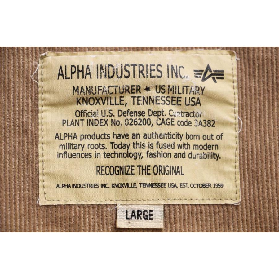 ALPHAアルファ スタンドカラー コットン コーデュロイジャケット 薄茶