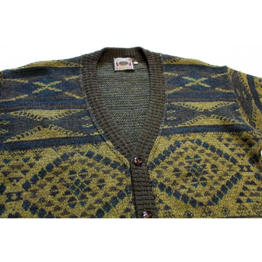 90s イタリア製 RRR ネイティブ柄 ジャガード アクリル×ウール  