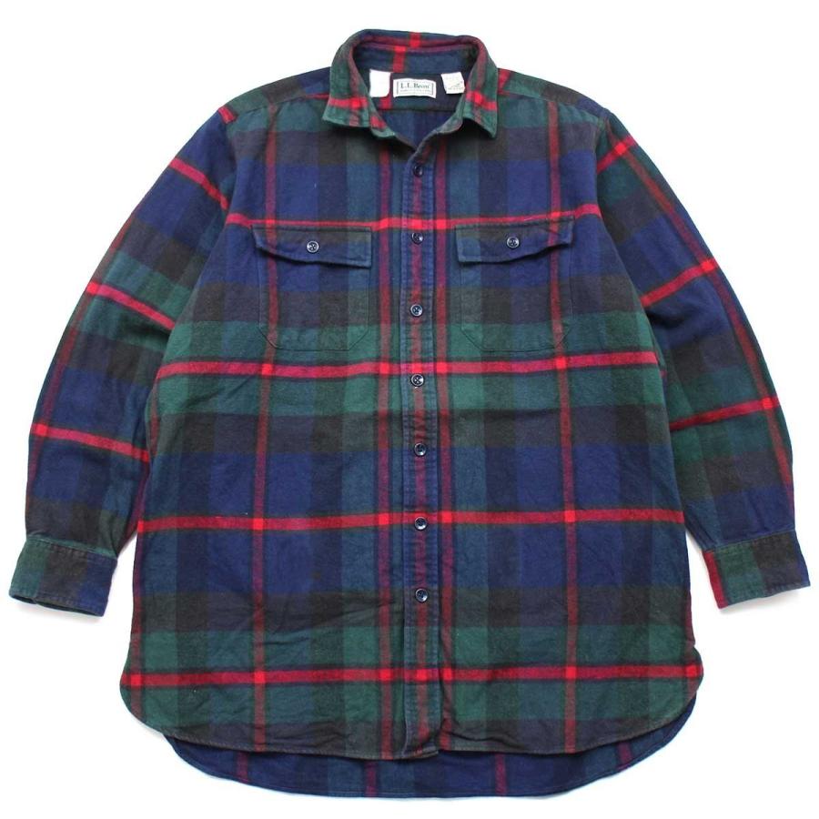 90s L.L.Bean CHAMOIS CLOTH SHIRT タータンチェック コットン 