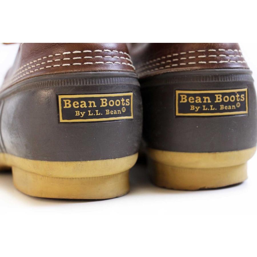 L.L.Bean 3ホール ビーンブーツ ガムシューズ ブラウン★オールド アウトドア キャンプ レインシューズ レザー ビッグサイズ 29cm 30cm｜sixpacjoe｜05