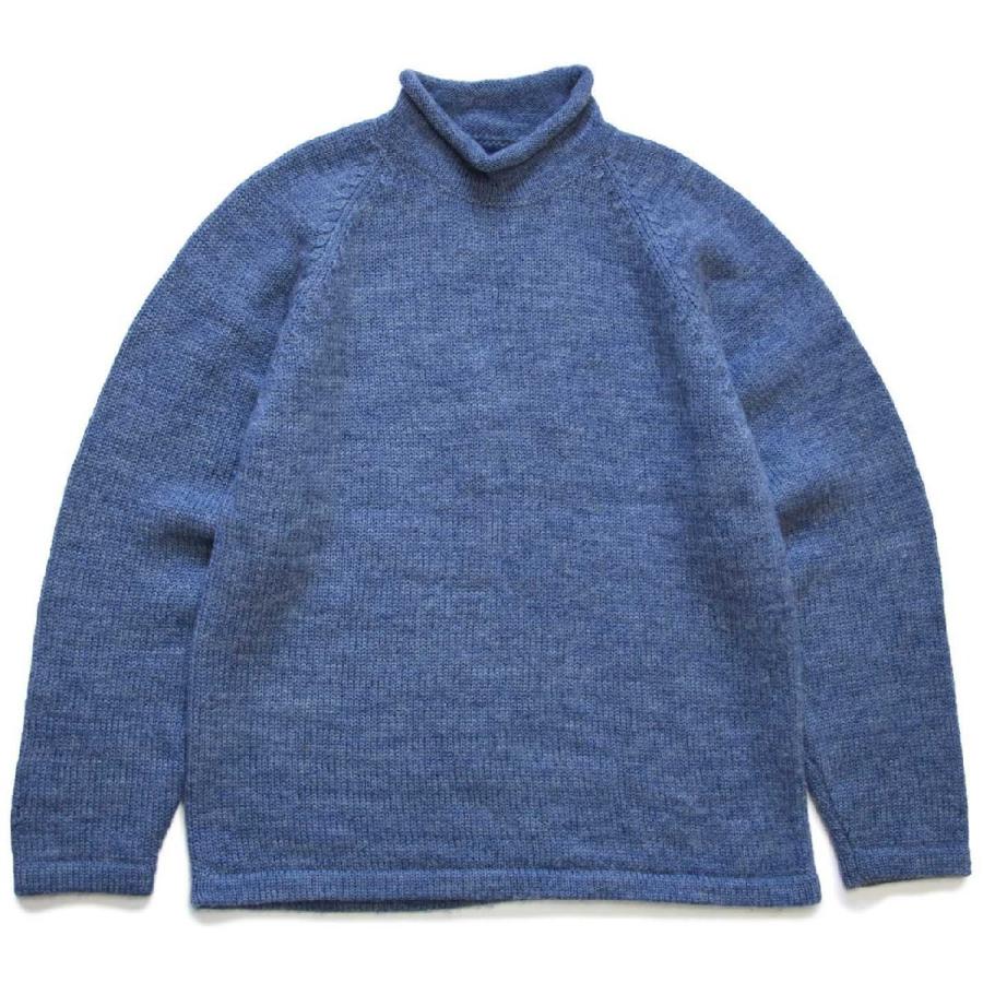 00s GAPギャップ ロールネック ウールニット セーター ブルーグレー L★オールド ラグランスリーブ モックネック オーバーサイズ GAP（ギャップ） 00s GAPギャップ ロールネック ウールニット セーター
