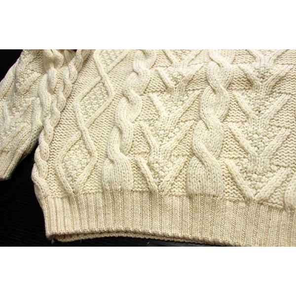 McNEAL ロールネック ケーブル編み ウールニット セーター ナチュラル  