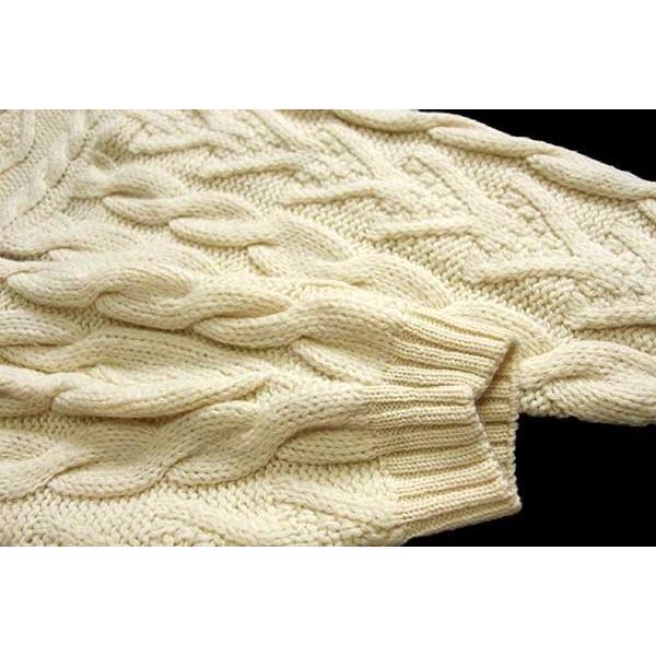 McNEAL ロールネック ケーブル編み ウールニット セーター ナチュラル  