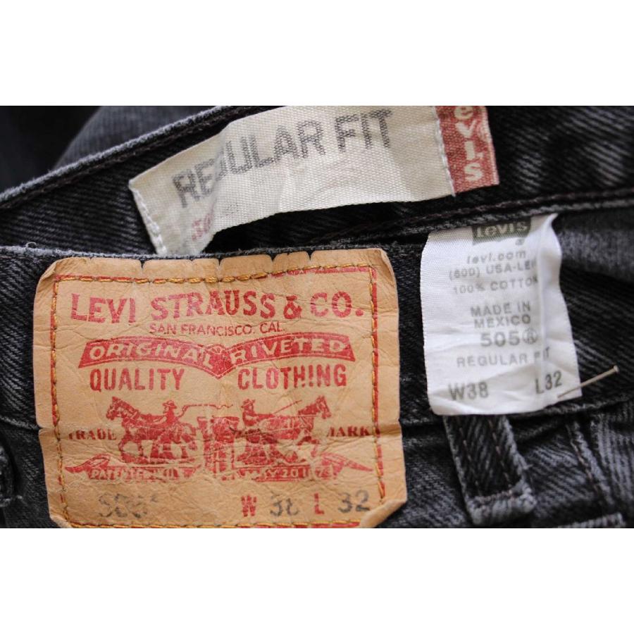 Levi's（リーバイス） 00s メキシコ製 505 ブリーチ飛び ブラック デニムパンツ W38 L32★SDP2500 オールド ...