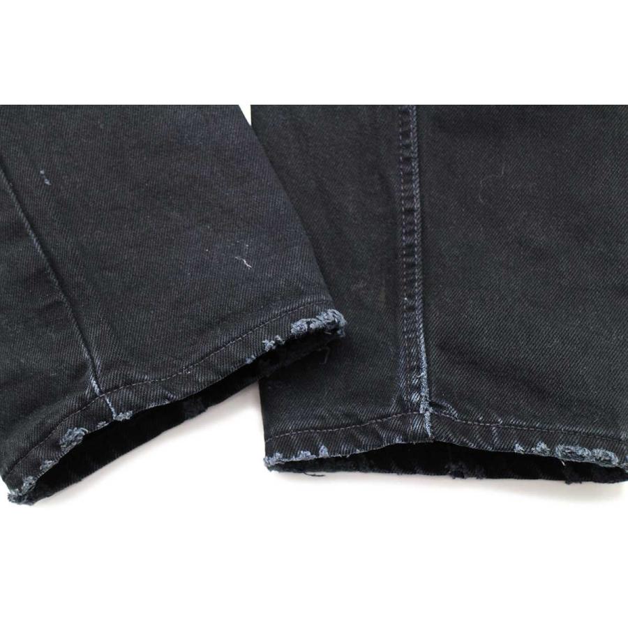 Levi's（リーバイス） 90s ポーランド製 521 ダメージ ブラック デニム
