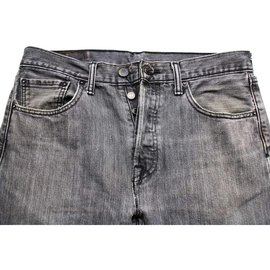 メキシコ製 Levi'sリーバイス 501 先染め ブラック デニムパンツ フェード w31 L30★SDP2538 ジーンズ ストレート グレー ボロ｜sixpacjoe｜04