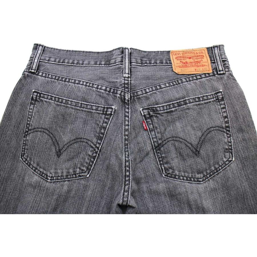 メキシコ製 Levi'sリーバイス 527 ブーツカット 先染め ブラック デニムパンツ フェード w33 L30★SDP2581 ジーンズ フレア ヒゲ 加工｜sixpacjoe｜05