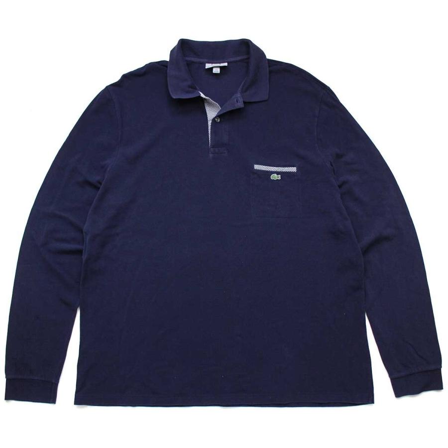 LACOSTE（ラコステ） ワンポイント ポケット付き コットン 鹿の子 長袖